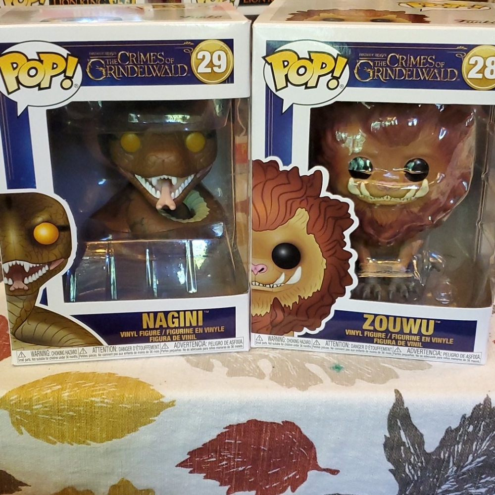 NIB Grindelwald Funko Pops - Nagini & Zouwu